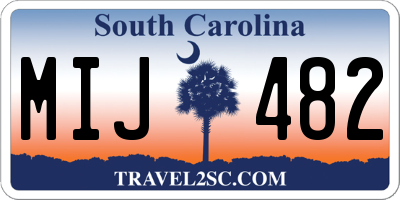 SC license plate MIJ482