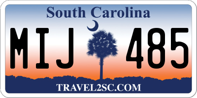 SC license plate MIJ485