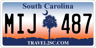 SC license plate MIJ487