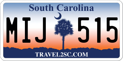 SC license plate MIJ515