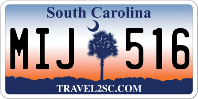 SC license plate MIJ516