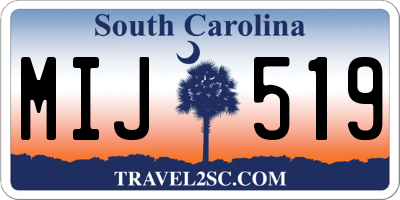 SC license plate MIJ519
