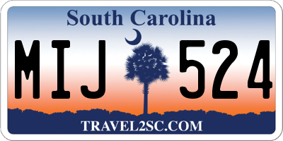 SC license plate MIJ524