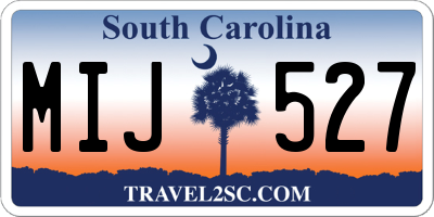 SC license plate MIJ527