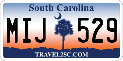 SC license plate MIJ529