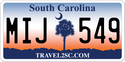 SC license plate MIJ549