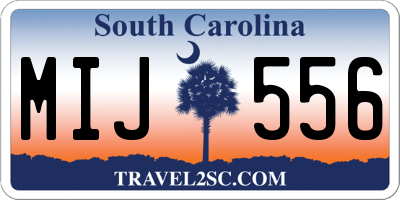 SC license plate MIJ556