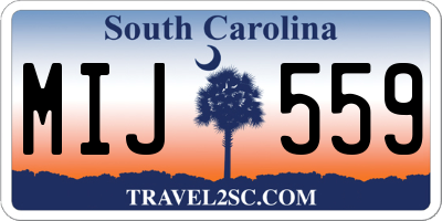 SC license plate MIJ559