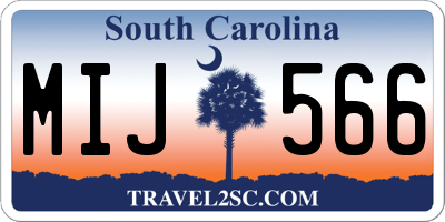 SC license plate MIJ566