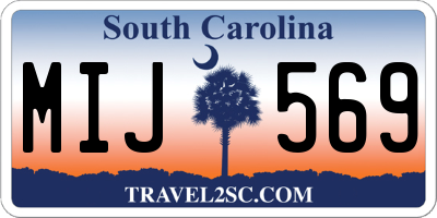 SC license plate MIJ569