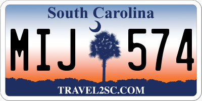 SC license plate MIJ574