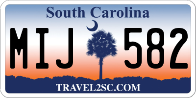 SC license plate MIJ582