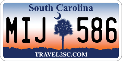 SC license plate MIJ586
