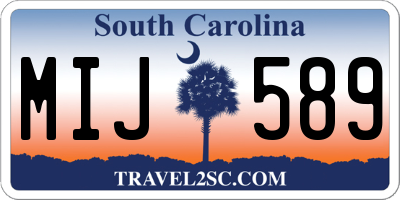 SC license plate MIJ589