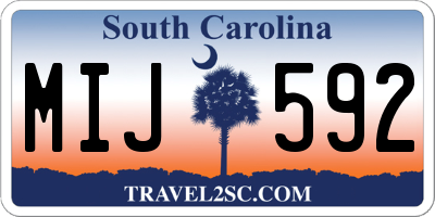 SC license plate MIJ592