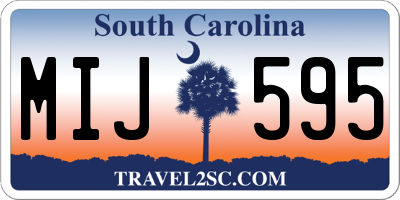 SC license plate MIJ595