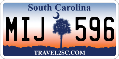 SC license plate MIJ596