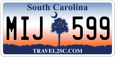 SC license plate MIJ599