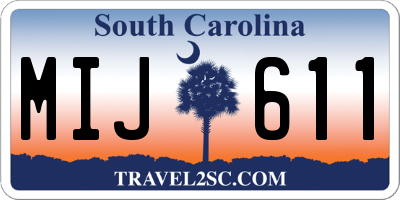 SC license plate MIJ611