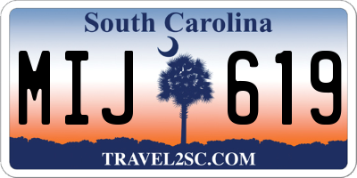 SC license plate MIJ619