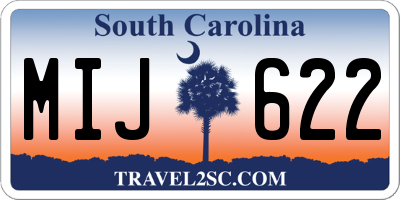 SC license plate MIJ622