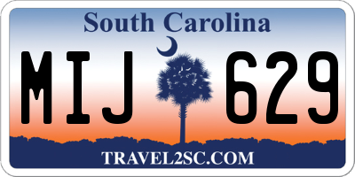 SC license plate MIJ629