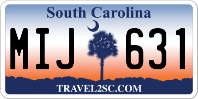 SC license plate MIJ631
