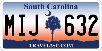 SC license plate MIJ632