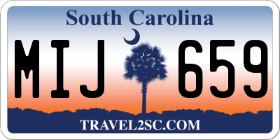 SC license plate MIJ659