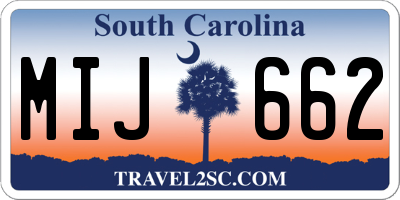 SC license plate MIJ662