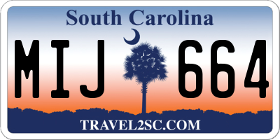 SC license plate MIJ664