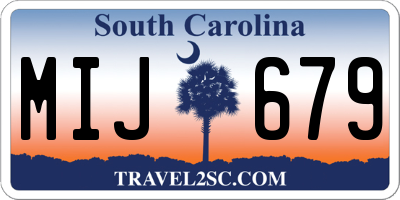 SC license plate MIJ679