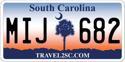 SC license plate MIJ682