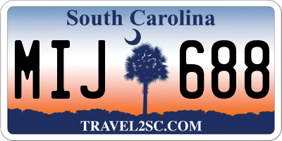 SC license plate MIJ688