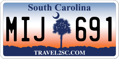 SC license plate MIJ691