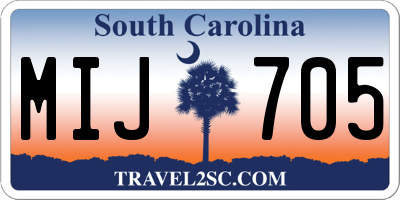 SC license plate MIJ705