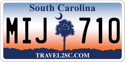SC license plate MIJ710