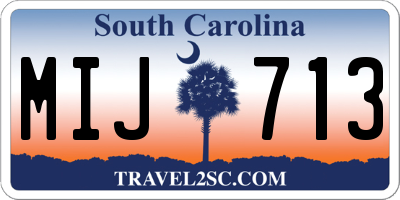 SC license plate MIJ713