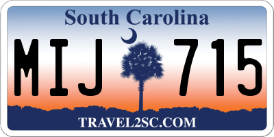 SC license plate MIJ715