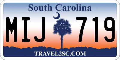 SC license plate MIJ719
