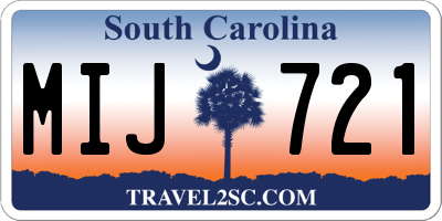 SC license plate MIJ721