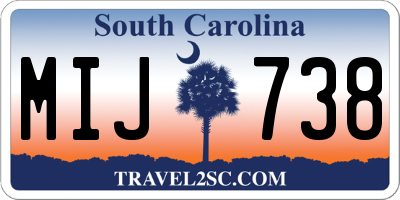 SC license plate MIJ738