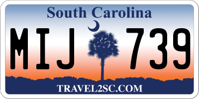 SC license plate MIJ739