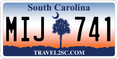 SC license plate MIJ741