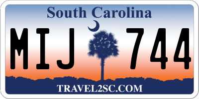 SC license plate MIJ744