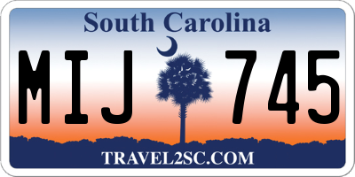 SC license plate MIJ745