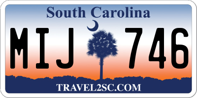 SC license plate MIJ746