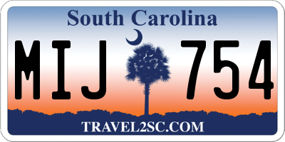 SC license plate MIJ754