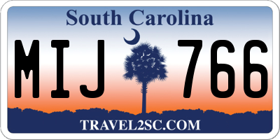SC license plate MIJ766