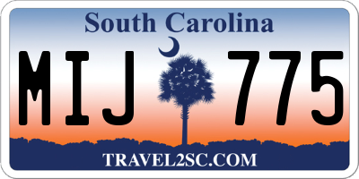 SC license plate MIJ775